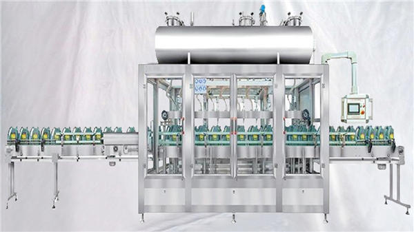 潤滑油の計量ロータリー充填機