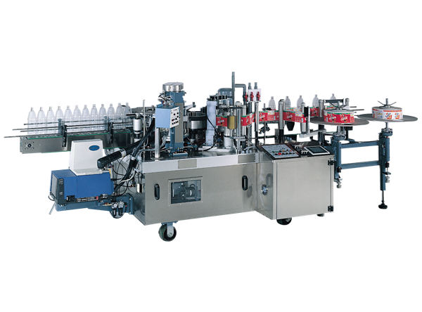 自動小瓶接着剤ラベリングマシン